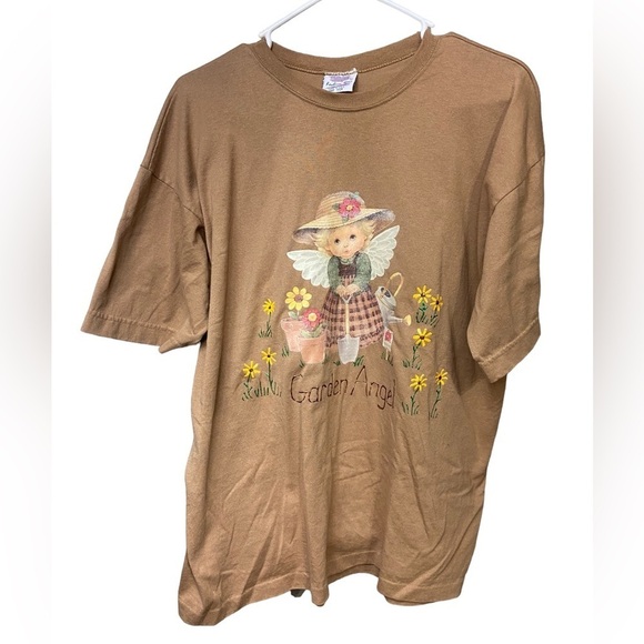 Vintage Fashion Gear Guardian Angel Tan T-Shirt - Picture 5 of 10